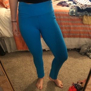 Bright blue Lululemon leggings!!